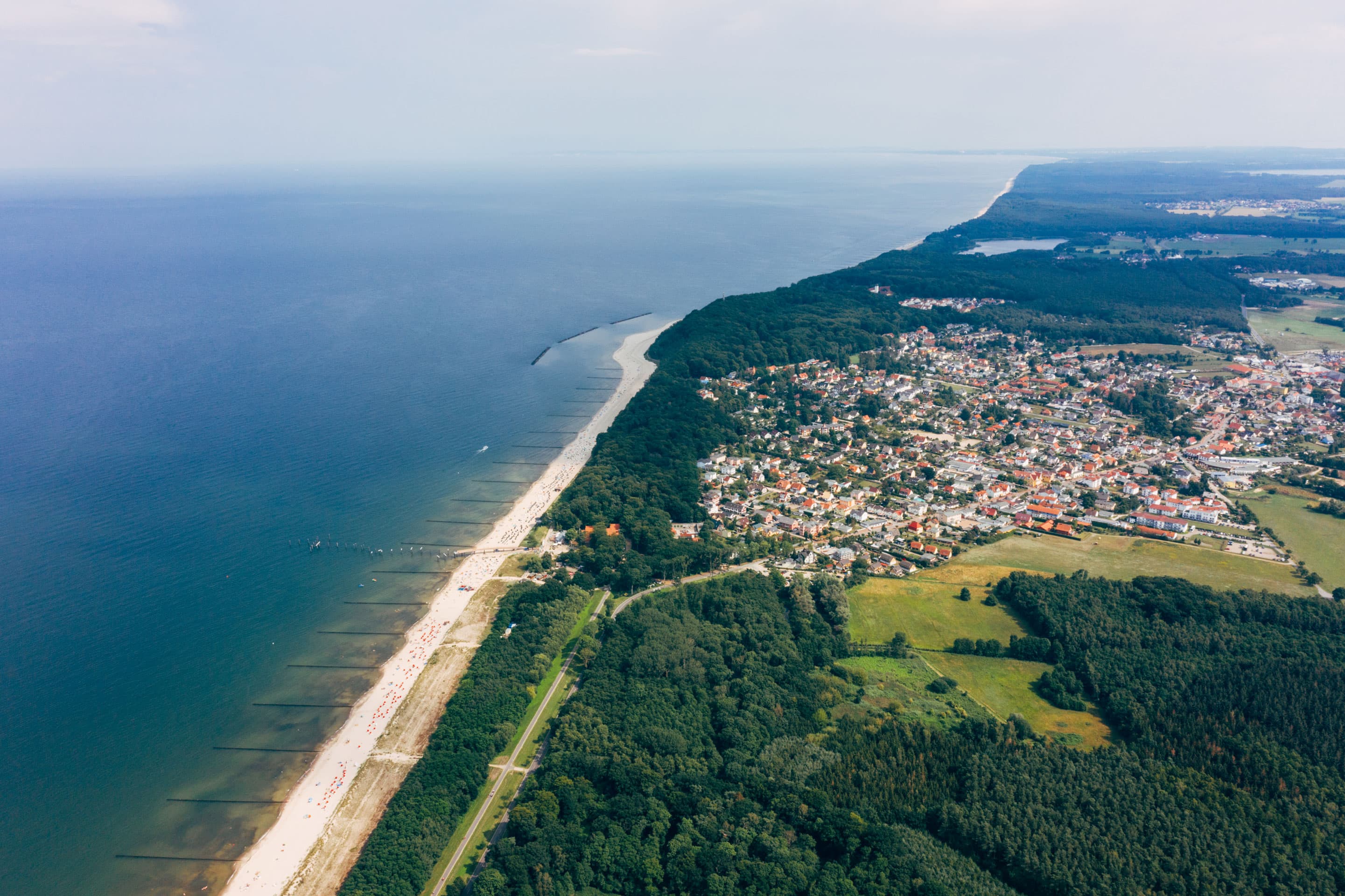 Luftaufnahme Orte Insel Usedom